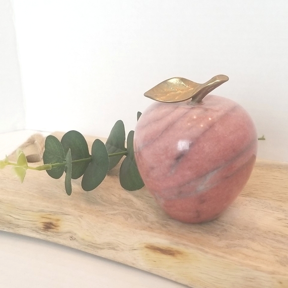 Other - Anthropologie Pink Marble Brass Apple